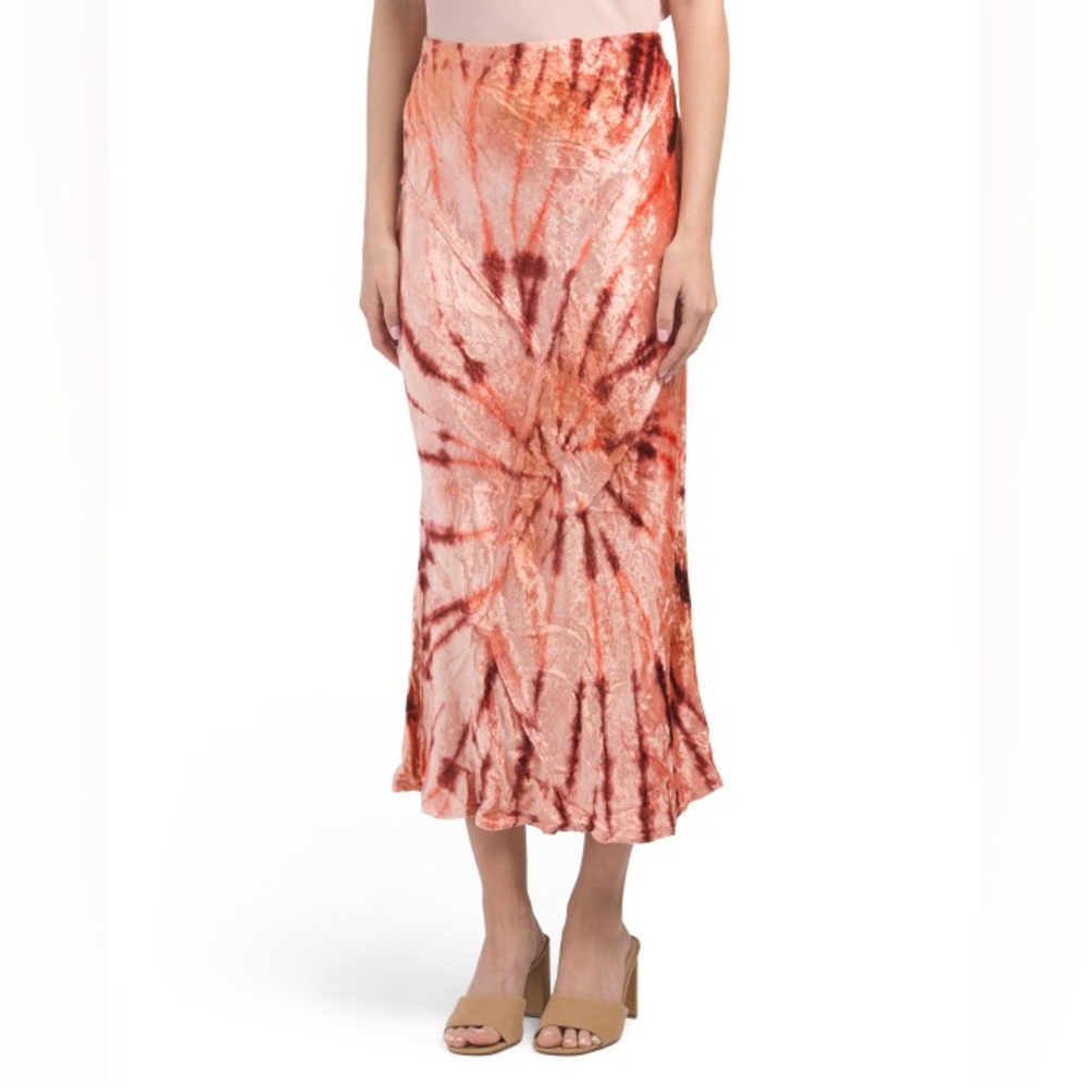 Free People crushed velvet biased cut maxi skirt S